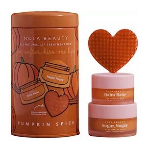 NCLA Beauty Pumpkin Spice 3-Piece Lip Care Set: Lip Care Duo + Lip Scrubber